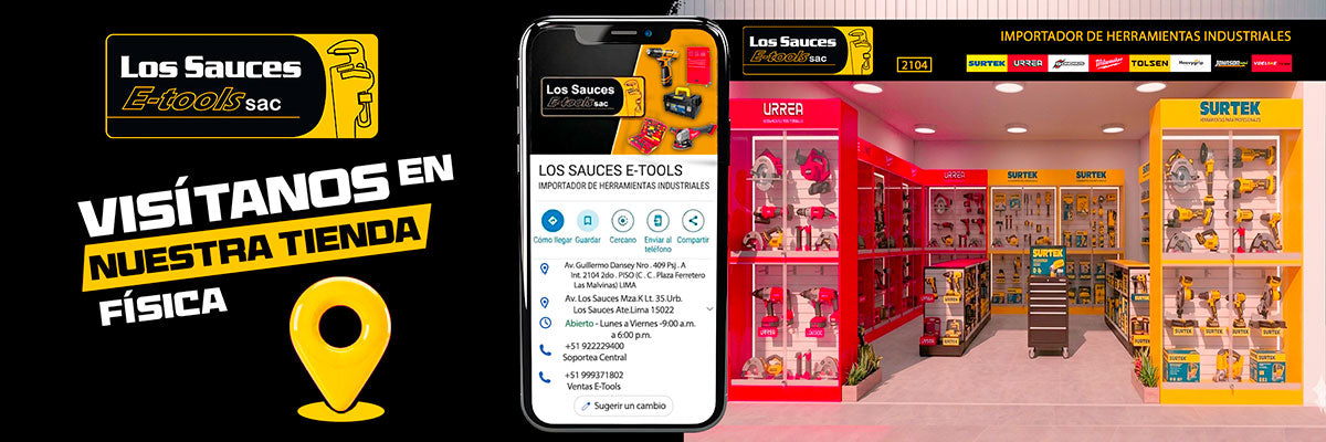 Visítanos en nuestra tienda física - Los Sauces E-tools