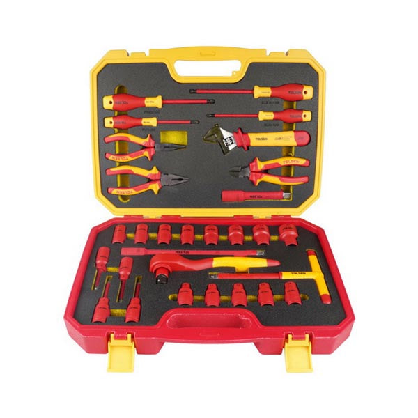 Set dados 1/2+alicates+desarmadores aislados 29 Piezas 1000V VDEline